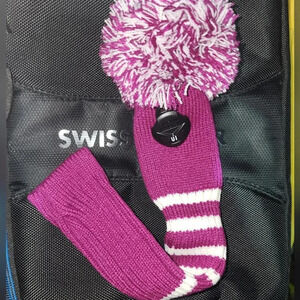 Scott Edward 1 Purple Hybrid Head Cover Knit 4 Driver Wood Fairway Wood Hybrid